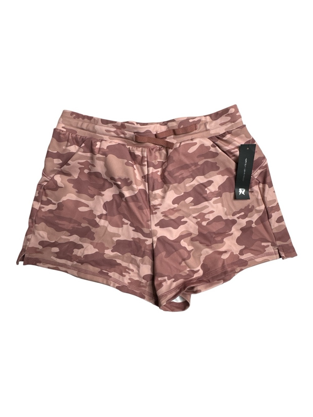 Girls' Pink Camo Athletic Shorts with Elastic Waist
